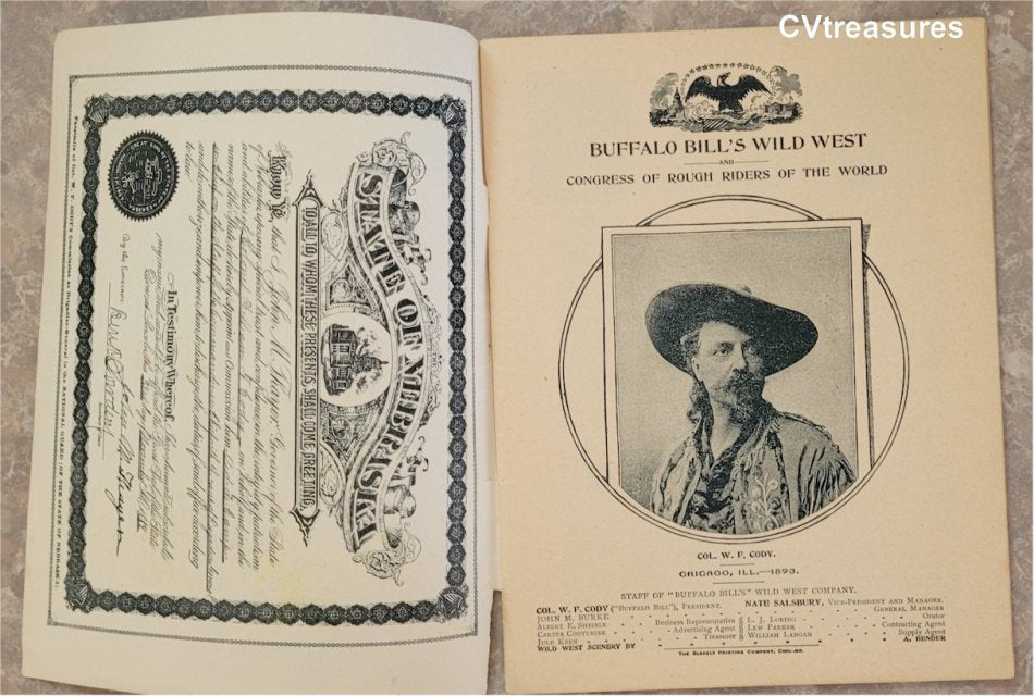 Buffalo Bill Cody Antique Official Wild West Show Program A