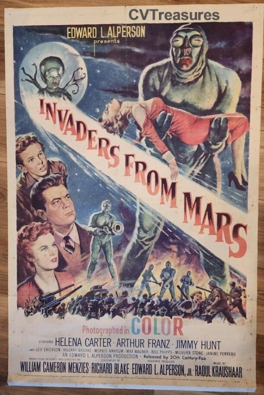 Invaders From Mars Classic One Sheetsci Fi Movie Film Poster