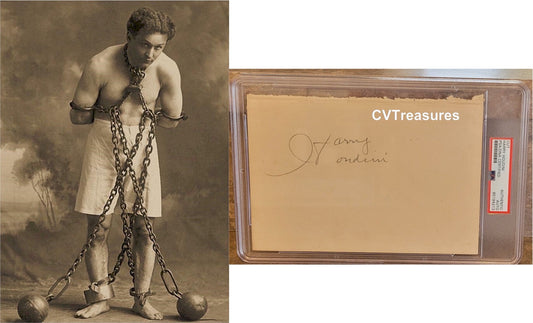 Harry Houdini Rare Authentic Vintage Signed Autograph Superb Large 3" signature