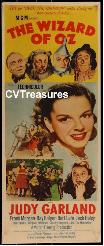 Wizard of Oz Original Classic Movie Poster Insert Judy Garland