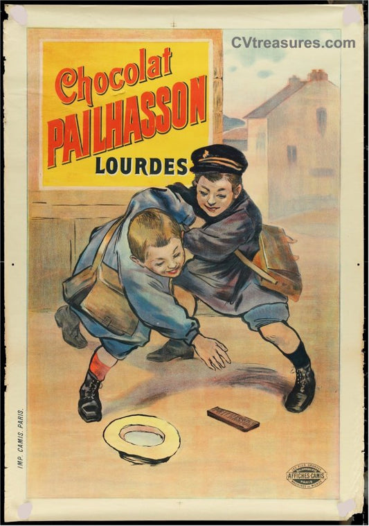 Original Vintage French Advertising Poster Chocolat Pailhasson