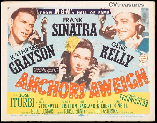 Anchors Aweigh 1945 Frank Sinatra Original Title Lobby Card 55