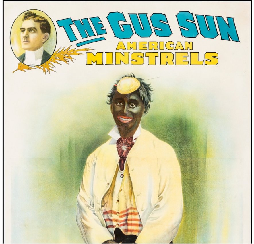 Minstrel Original Vintage Promo Poster Gus Sun 3 Sheet