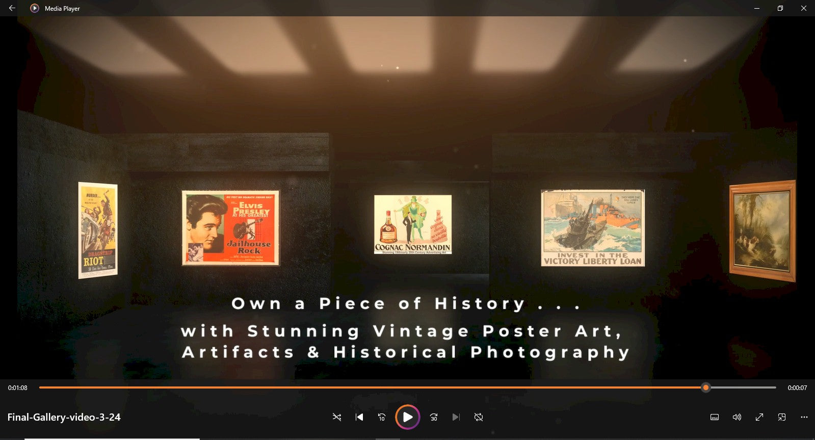 Load video: Classic Film Movie Theater Posters Historical Photography