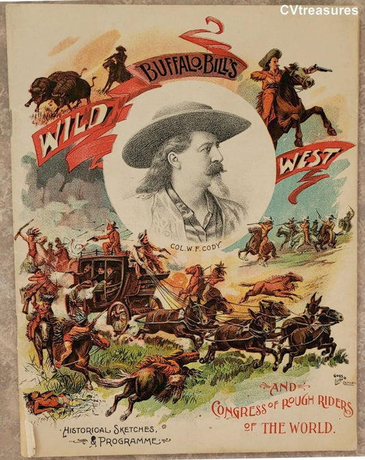 Buffalo Bill Cody Antique Official Wild West Show Program  B