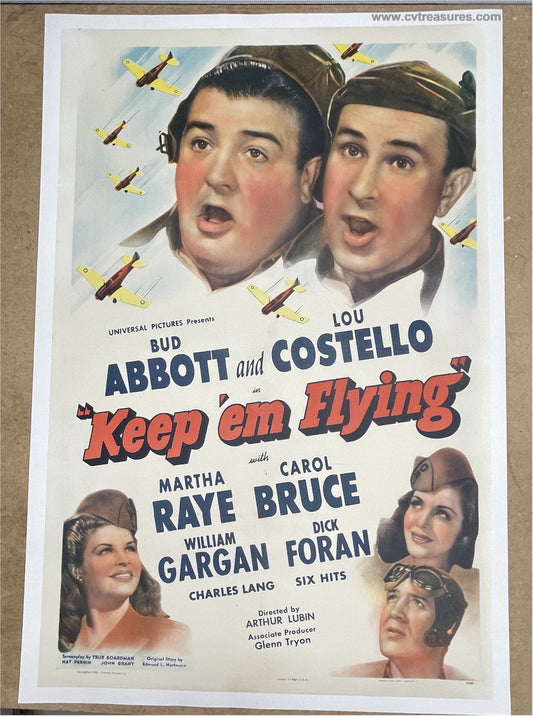 Keep 'Em Flying Vintage Movie Poster One Sheet Abbott Costello
