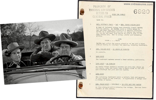 Abbott & Costello Ride 'Em Cowboy Original Vintage Movie Script