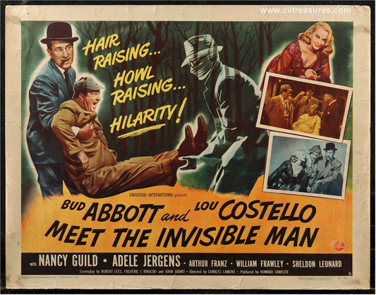 Abbott & Costello Meet Invisible Man Half Sheet Movie Poster B