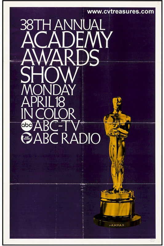 38th Academy Awards Show Vintage ABC One Sheet Poster