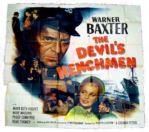The Devil's Henchmen, 1949, Warner Baxter, Six Sheet