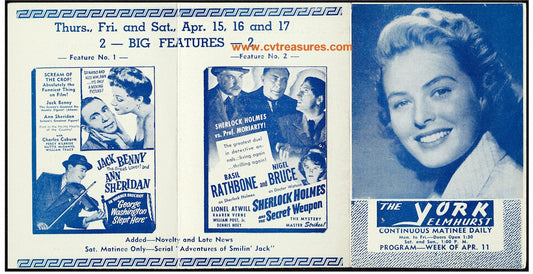 Casablanca RARE Original Vintage Movie Herald Bogart 1942