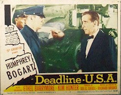 Deadline USA, Humphrey Bogart 1952 Original Lobby Card 2