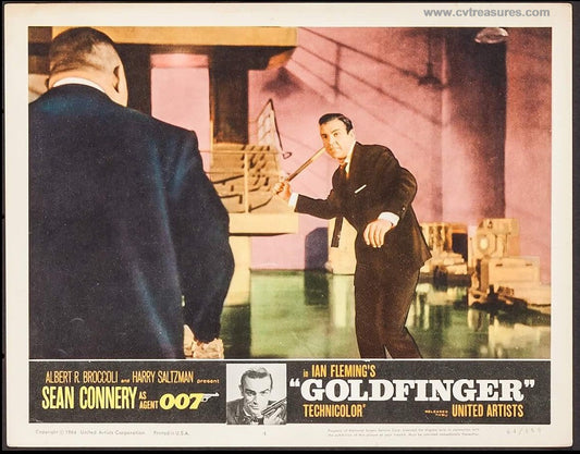 James Bond Goldfinger Vintage Lobby Card Tanaka Movie Poster Connery