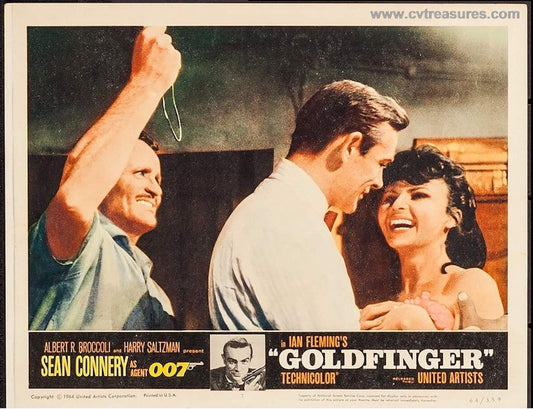 James Bond Goldfinger Vintage Lobby Card Knife Movie Poster Connery