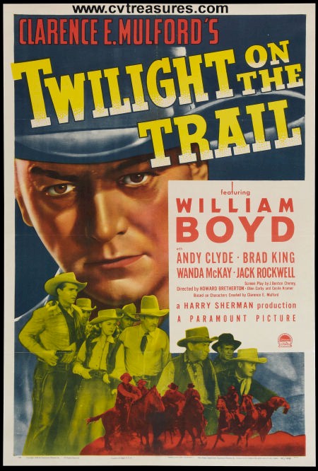 Twilight on the Trail vintage movie poster one William Boyd 1941