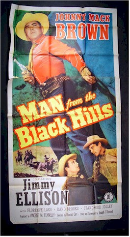 Man from the Black Hills, 1952, Johnny Mack Brown, Three Sheet