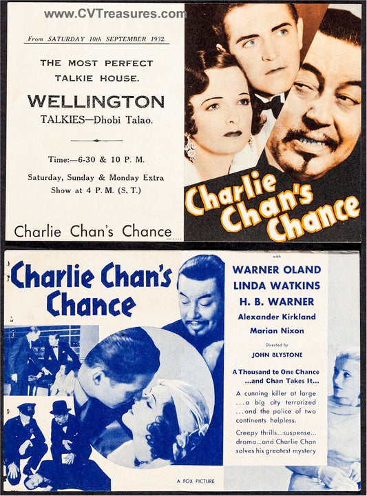 Charlie Chan's Chance Original Vintage Movie Theater Herald 1931