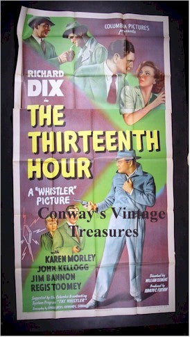 The Thirteenth Hour, 1947, Richard Dix, Three Sheet