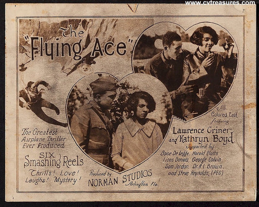 Flying Ace Original Vintage Title Card Silent Movie Poster