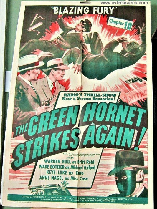 Green Hornet Original Vintage Movie Poster, 1940 Key Luke