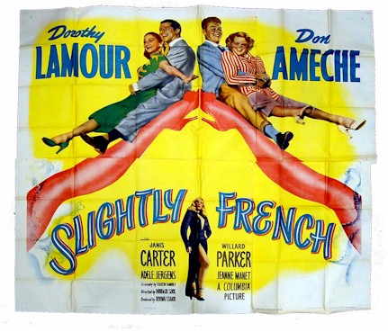 Slightly French, 1948, Dorothy Lamour and Don Ameche, Six Sheet