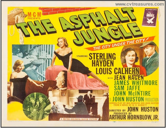 Asphalt Jungle Vintage Movie Poster Half Sheet Marilyn Monroe