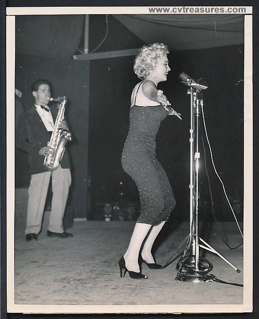 Marilyn Monroe Original Vintage Press Photo Korean Tour 1954