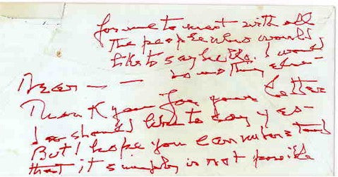 Katharine Hepburn Autograph Note 2