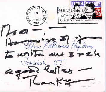 Katharine Hepburn Autograph Handwritten Note on Envelope 2