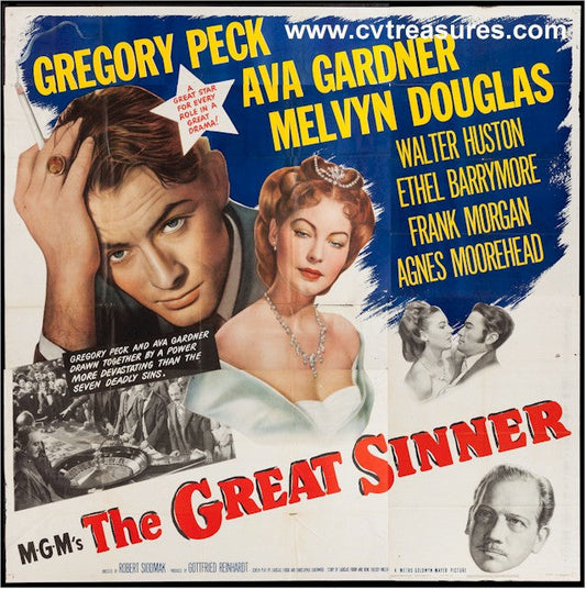 Great Sinner Original Vintage Movie Poster Six Sheet Peck