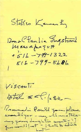 Katharine Hepburn Autograph Handwritten Notes on Page 1