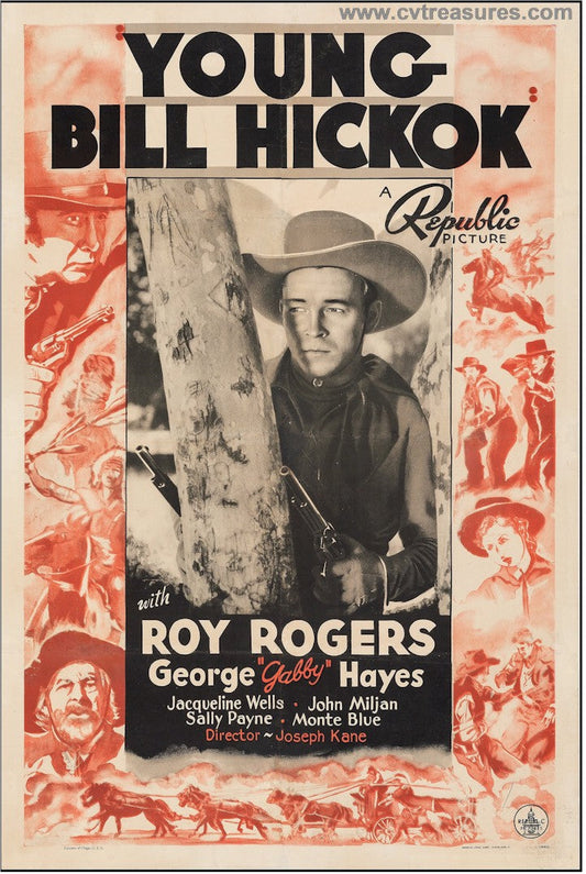 Young Bill Hickok Vintage Western Movie Poster Roy Rogers