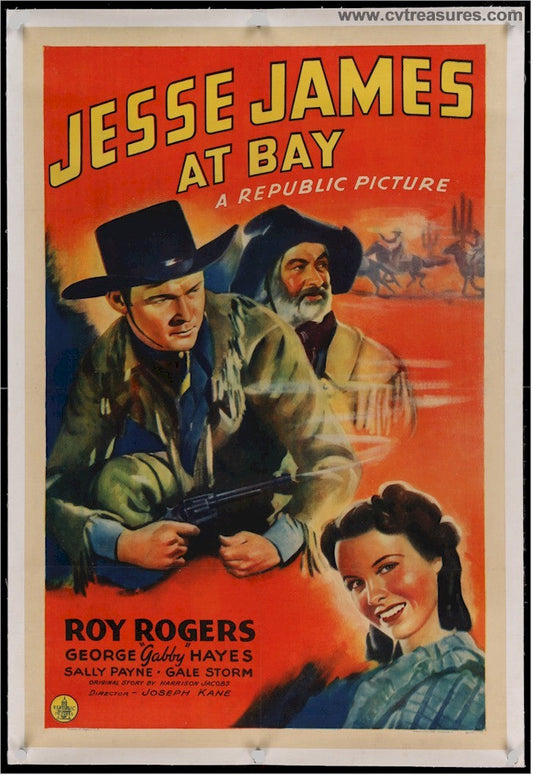 JESSE JAMES AT BAY Vintage Western Movie Poster Roy Rogers