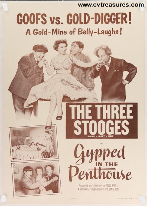 GYPPED IN THE PENTHOUSE Three Stooges vintage movie poster