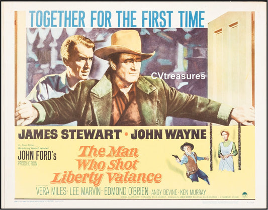 Man Who Shot Liberty Valance Half Sheet Movie Poster John Wayne
