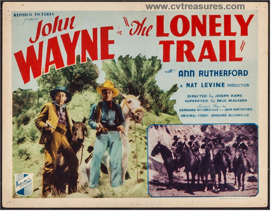 Lonely Trail Vintage Title Lobby Card movie poster John Wayne