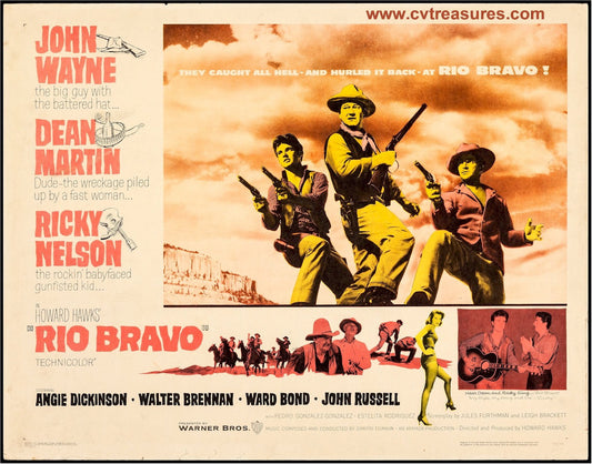 Rio Bravo ORIGINAL Vintage Half Sheet Movie Poster John Wayne