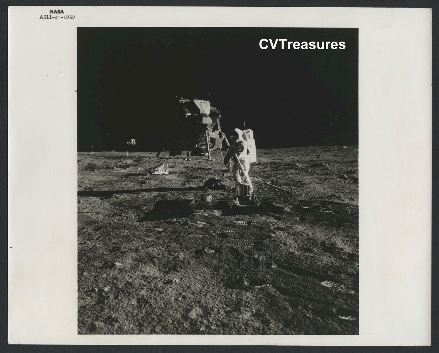 Buzz Aldrin Original Vintage Space TYPE I Historic Photo on the Moon Apollo 11