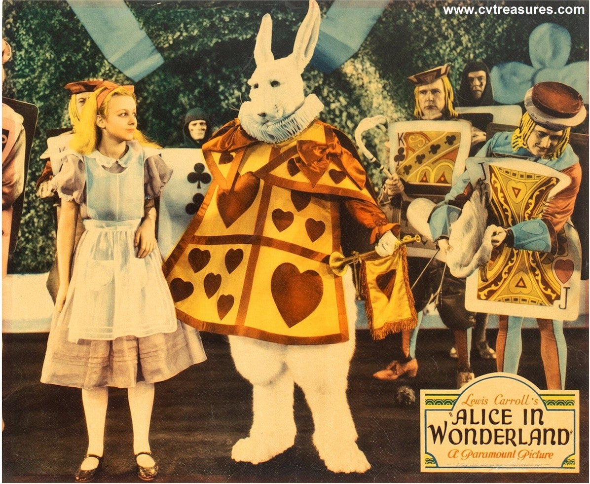 Alice in Wonderland Vintage Movie Poster JUMBO Lobby Card