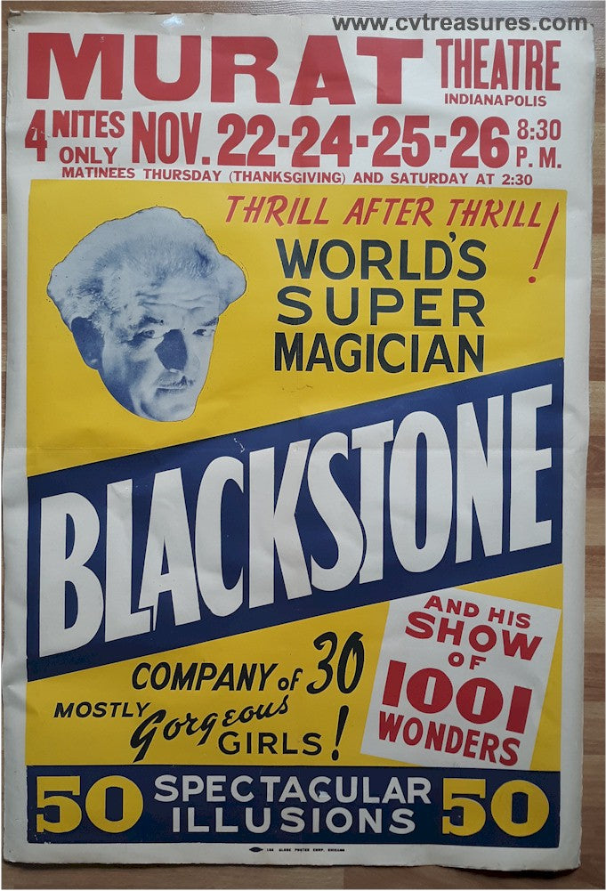 Harry Blackstone Original Vintage One Sheet Magic Poster 1947