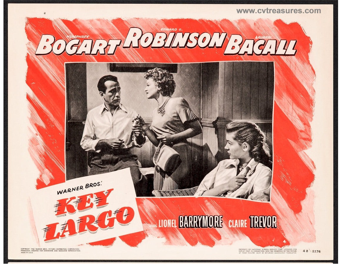 Key Largo Classic Old Lobby Card Movie Poster Bogart Bacall 4