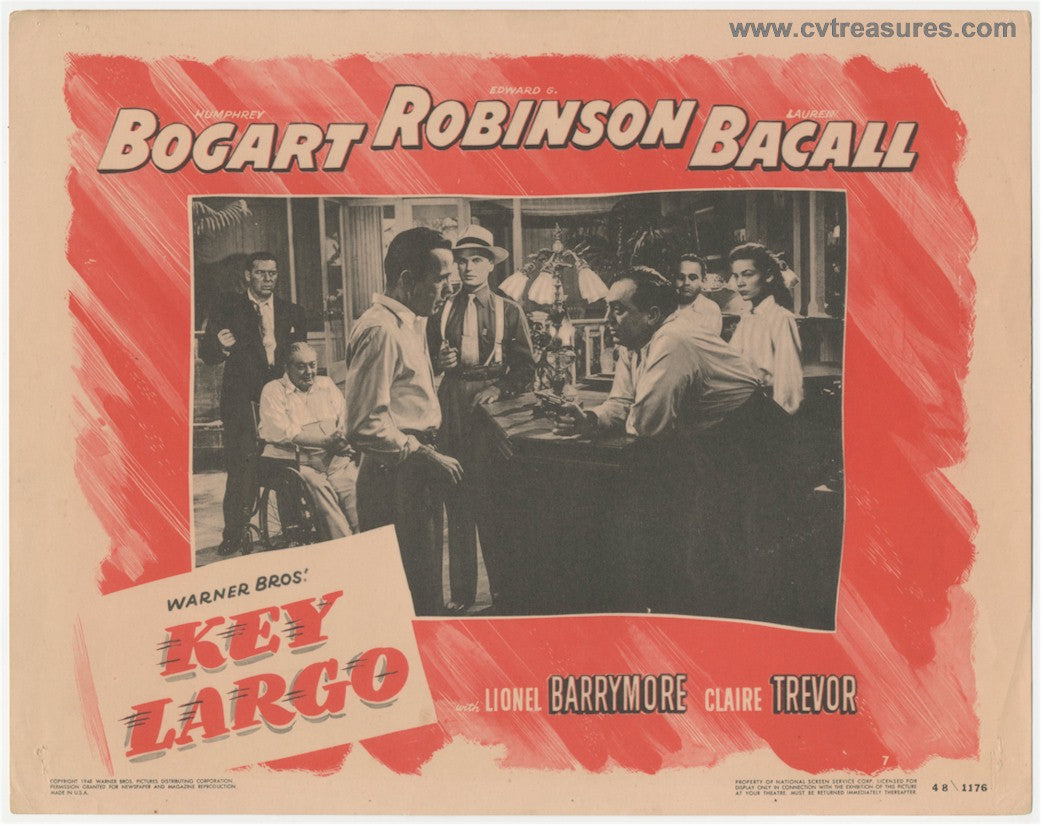 Key Largo Vintage Lobby Card Movie Poster Bogart Bacall Robinson