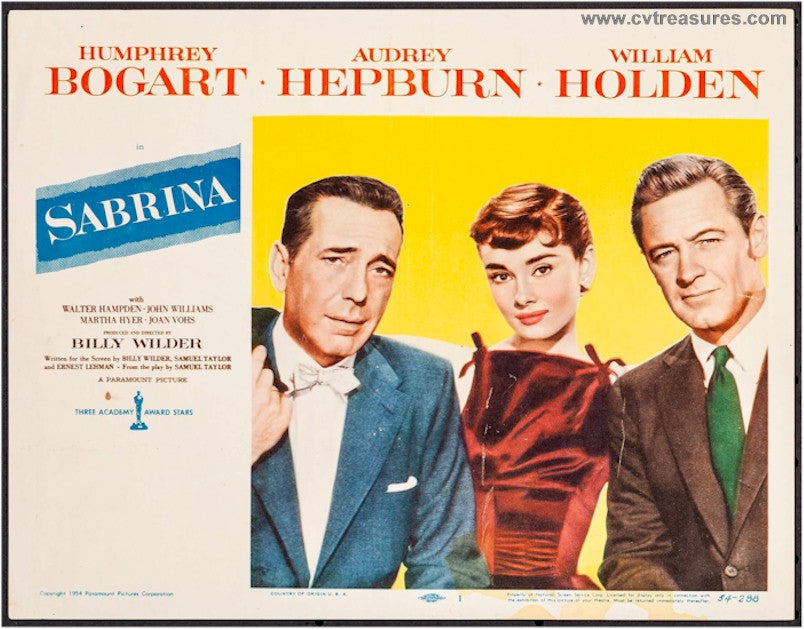 Sabrina Original Vintage Lobby Card Bogart Audrey Hepburn