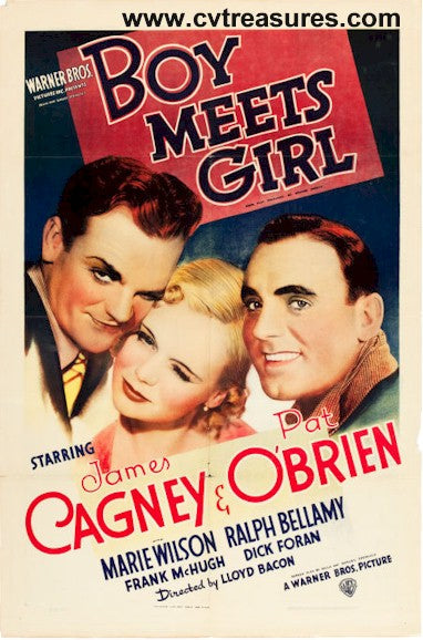 Boy Meets Girl Vintage One Sheet Movie Poster James Cagney 1938