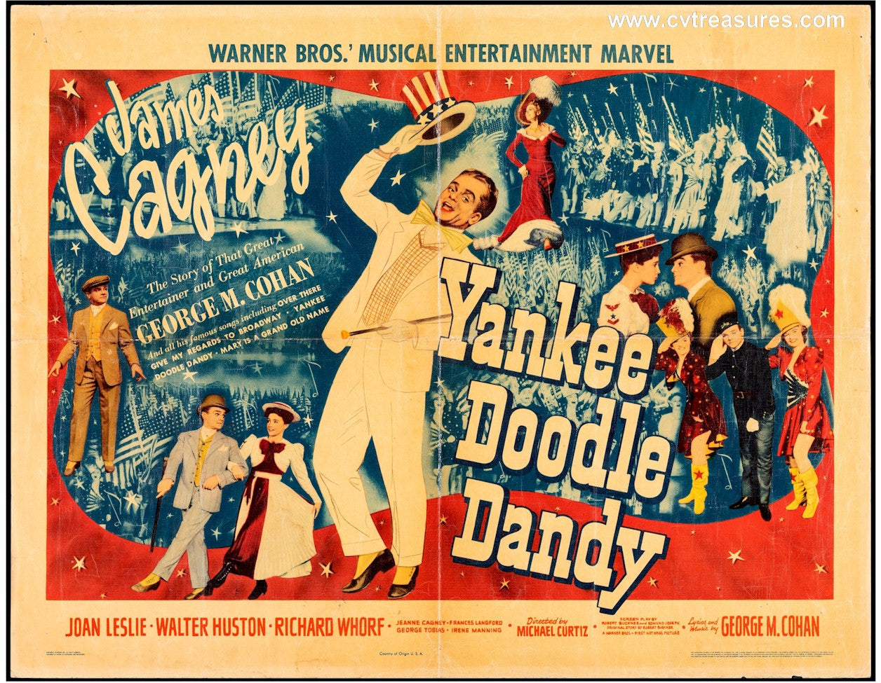 Yankee Doodle Dandy Original Vintage Half Sheet Movie Poster Cag