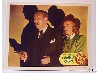 Charlie Chan - "The Chinese Ring", 1947 Roland Winters lobby card 2