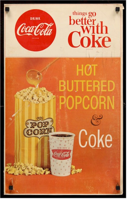 COCA-COLA HOT BUTTERED POPCORN 60s Posters & Lobby displays