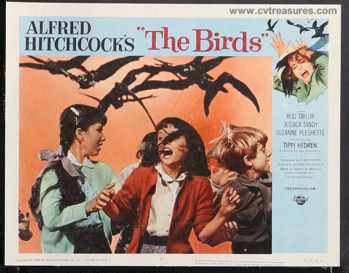 Birds Hitchcock Original Vintage Lobby Card Movie Poster 4