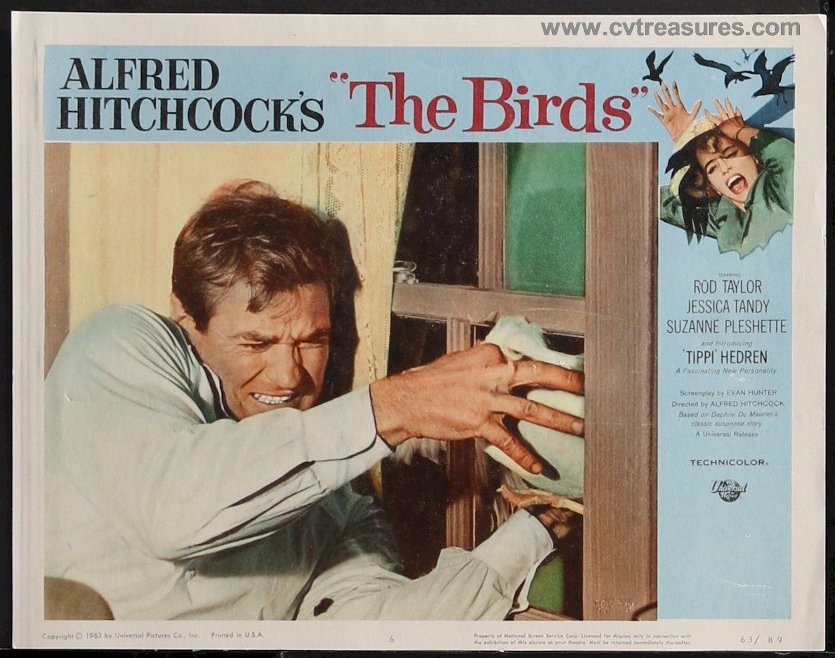 Birds Hitchcock Original Vintage Lobby Card Movie Poster 6