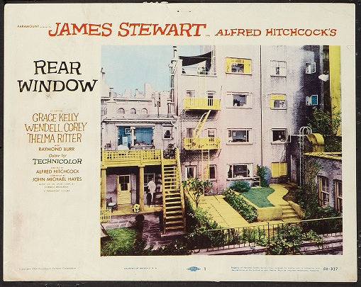 Rear Window, James Stewart, 1954, Lobby Card - Apartment